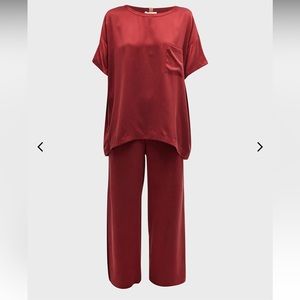 NWT Lunya Washable Silk Tee Pant Set Large